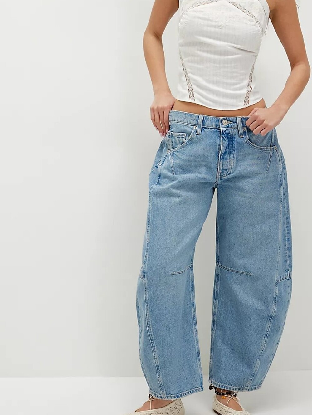 We The Free Crvy Venus High Rise Barrel Jeans - Picture 2 of 11